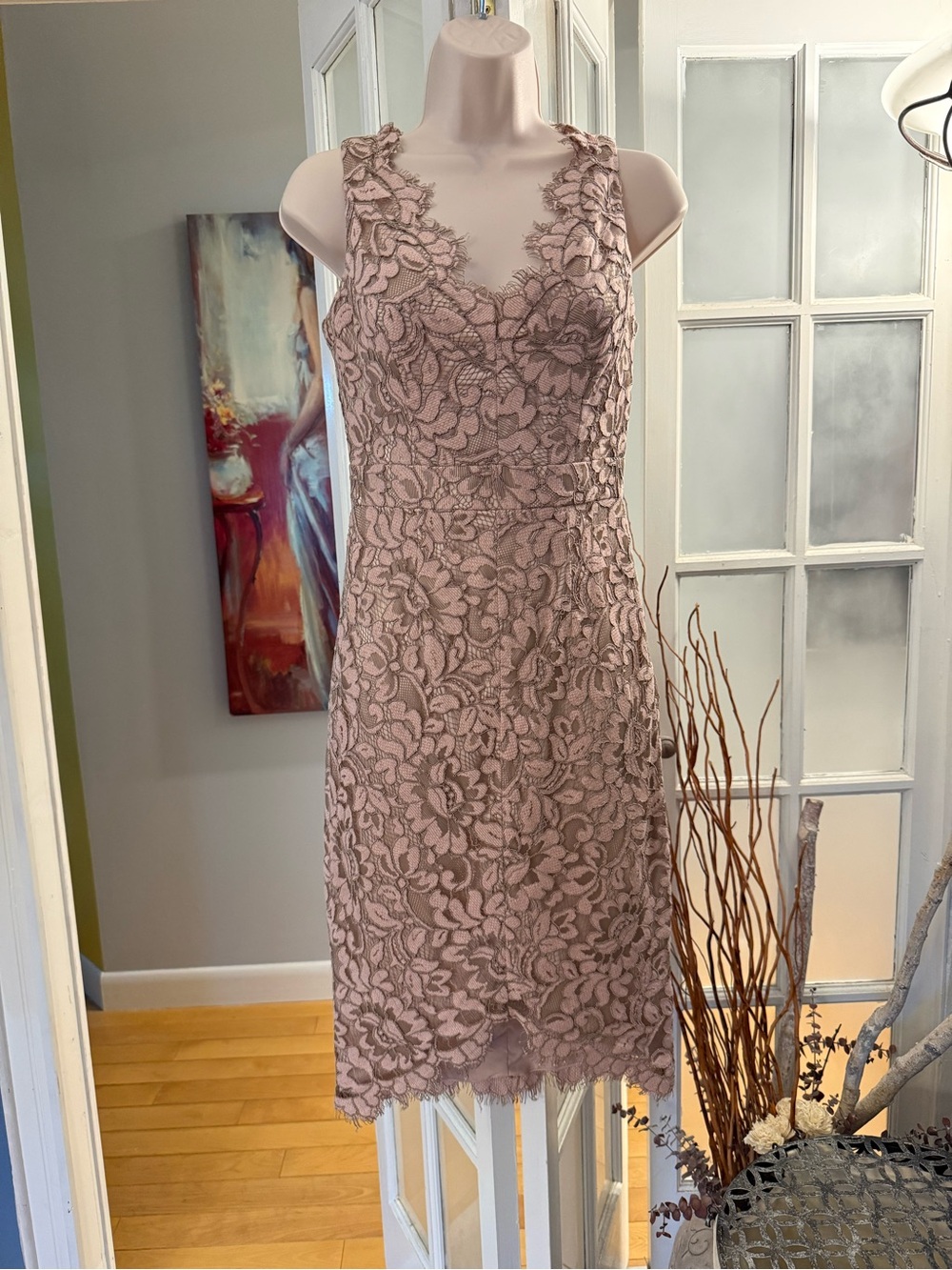 ✨Eliza J Dusty Pink Lace Dress Size 0✨